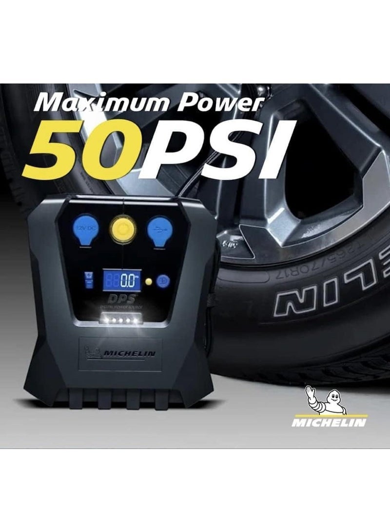 Michelin Programmable Fast Flow Digital Tire Compressor – 12V, 50 PSI, Digital Gauge & Auto Shut-Off - Image 5